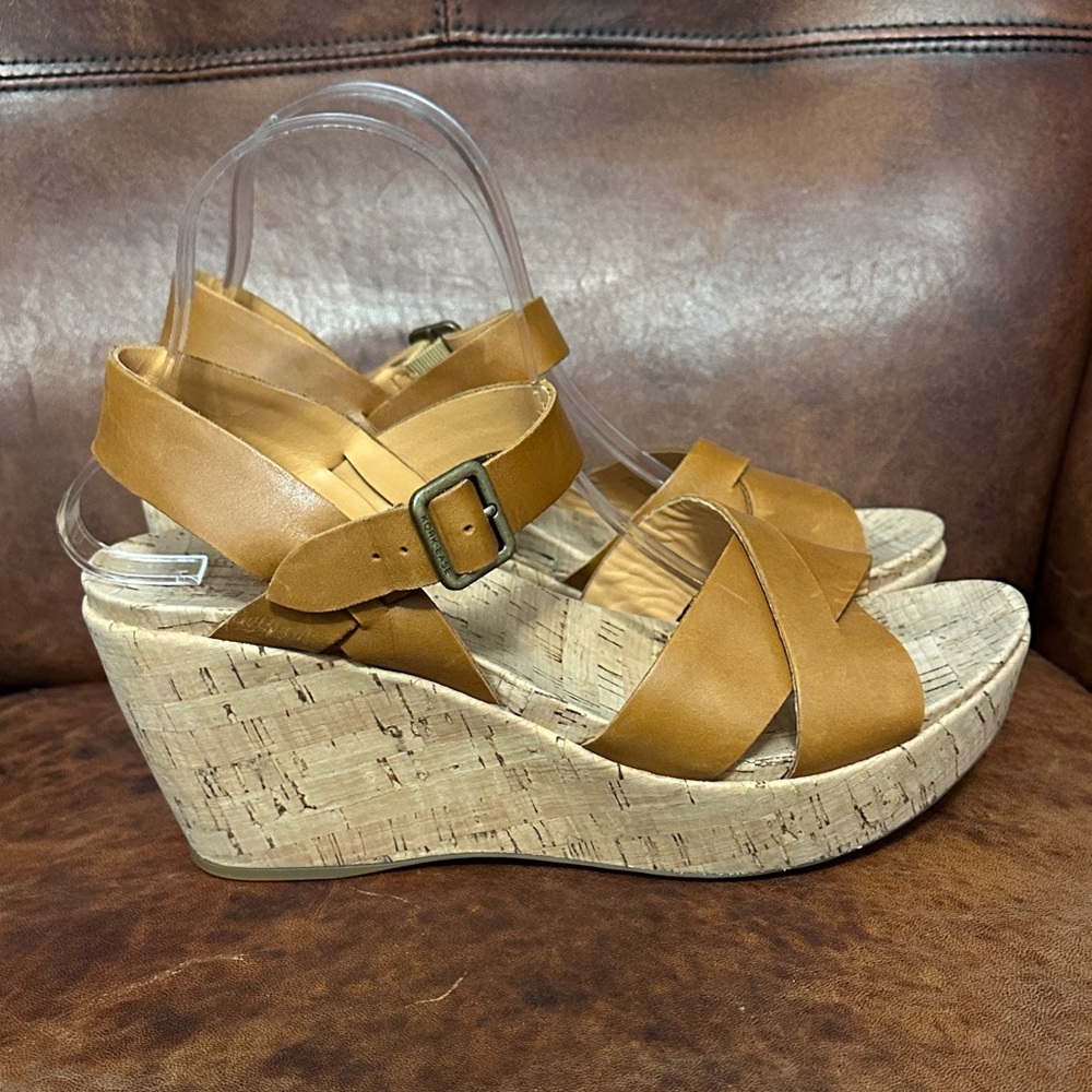 Kork-Ease Brown Wedge Sandals - Picture 7 of 12